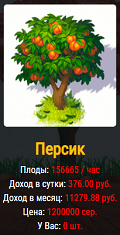 Дерево персик в игре Fruit Trees